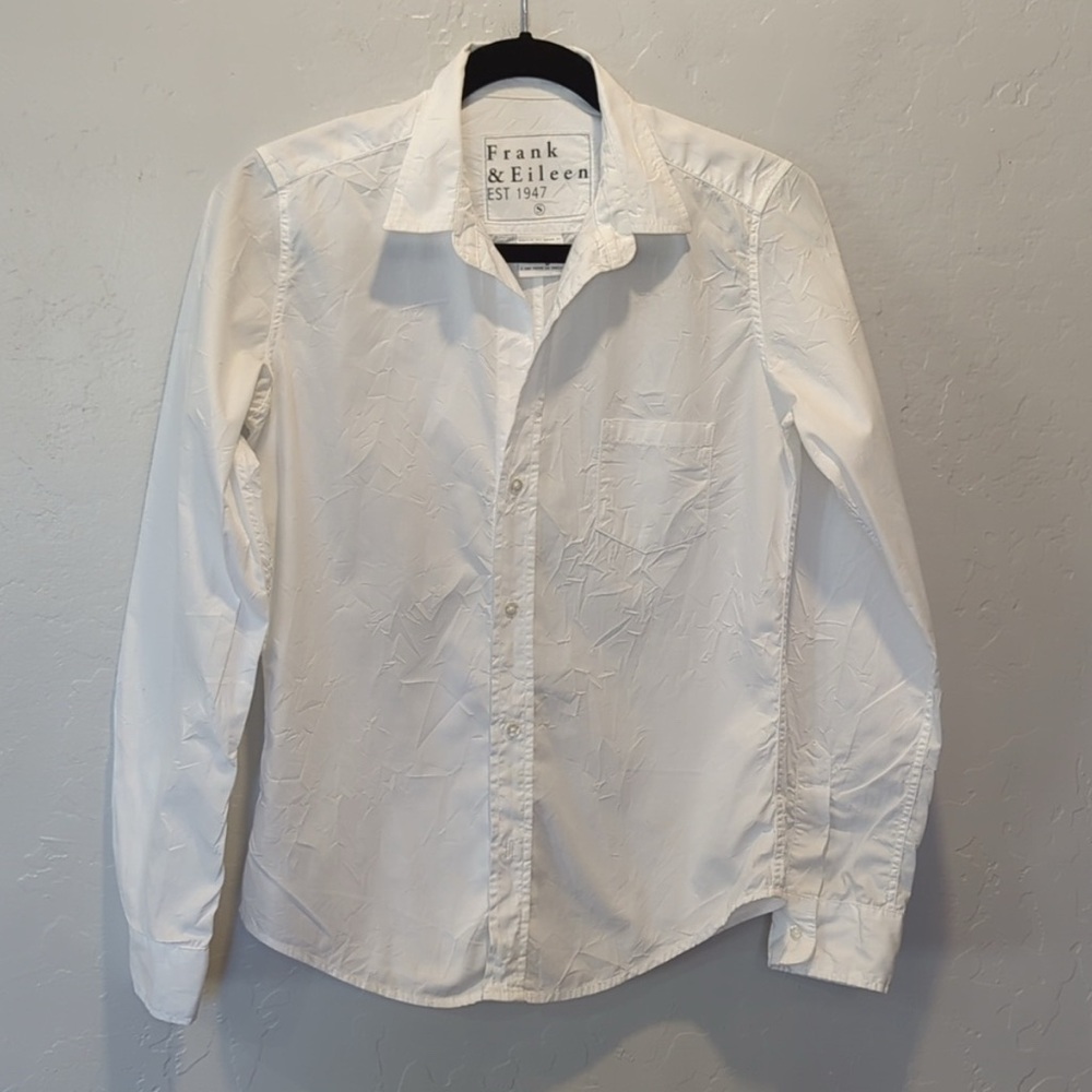 FRANK & EILEEN BARRY WHITE BUTTON DOWN SHIRT